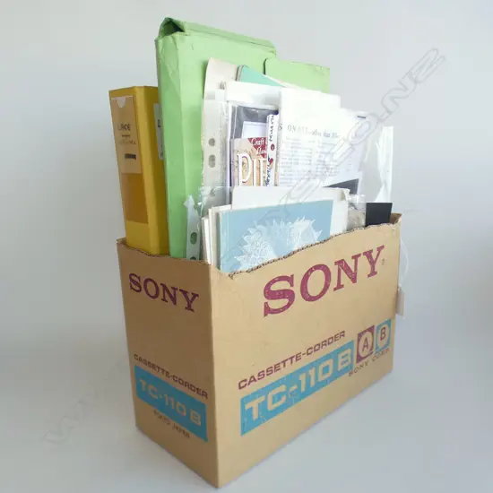 Box lot assorted notes on lace etc.